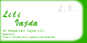 lili vajda business card